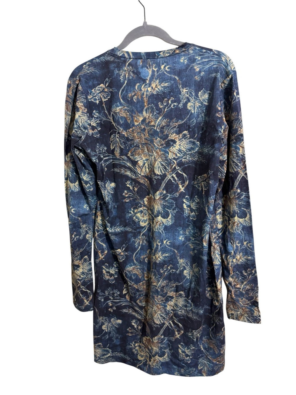Gary Graham 422 Long Sleeve Blue Floral Dress Large - Picture 2 of 6